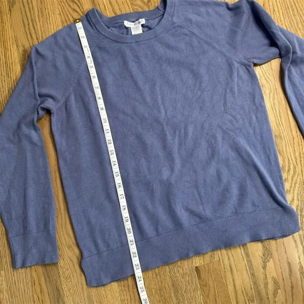 Hasting & Smith Periwinkle Blue Crewneck Sweater Women's Size Large Long Sleeve